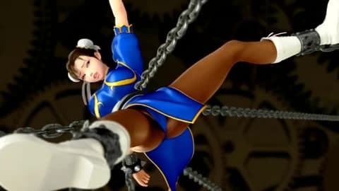 Une fille aux Big Tits attachée et baisée comme une salope