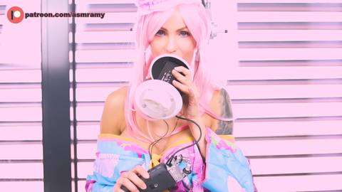 ASMR porn sensoriel où elle simule du léchage